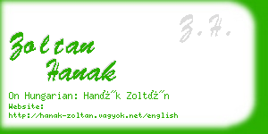 zoltan hanak business card